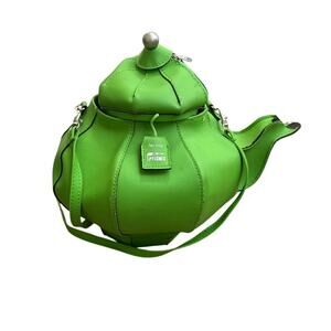 Vintage PYLONES Green Teapot Bag Purse ~ EXTREMELY RARE French Novelty